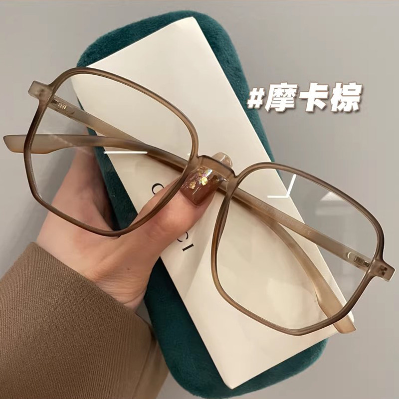 大框素颜ins风眼镜近视女可配有度数散光圆脸显脸小超轻眼睛镜架