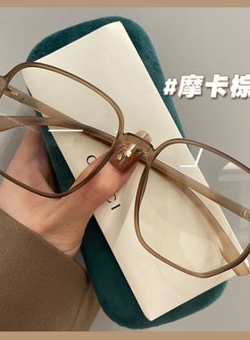 大框素颜ins风眼镜近视女可配有度数散光圆脸显脸小超轻眼睛镜架