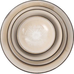 Luzerne陆升新骨瓷日式餐具流韵系列好看的碗精致盘子杯子咖啡杯