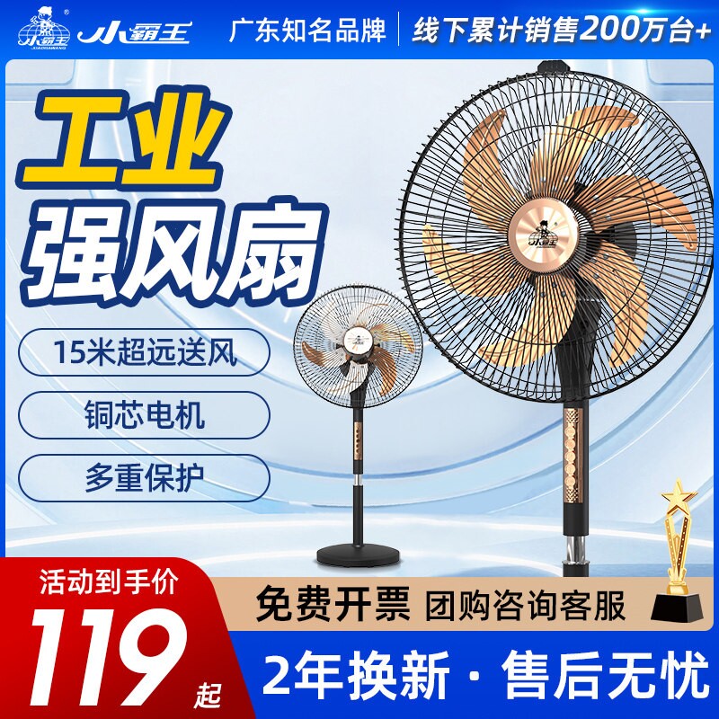 小霸王工业电风扇强力家用落地扇图片