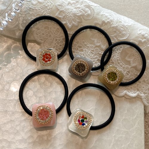 韩国闪亮水晶发绳高级感马尾发圈