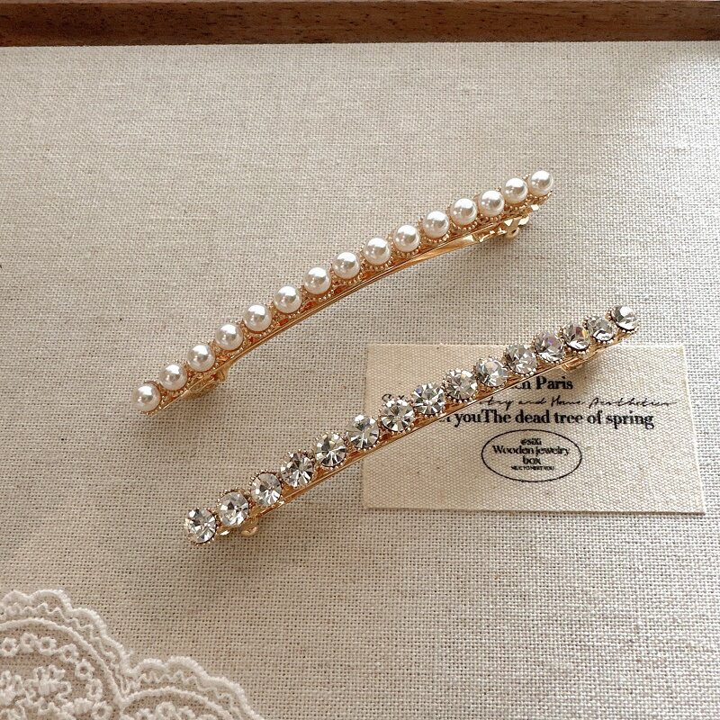 韩国东大门同款水钻珍珠发夹