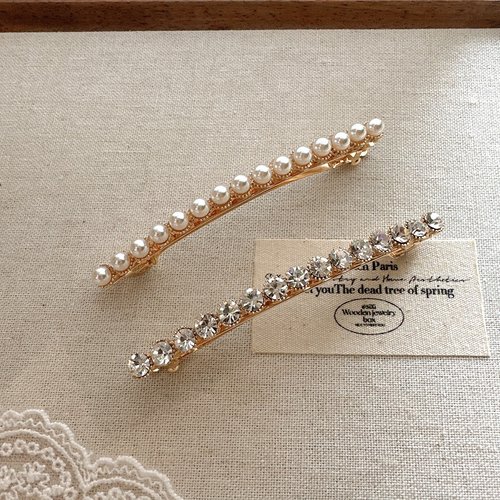 韩国东大门同款水钻珍珠发夹