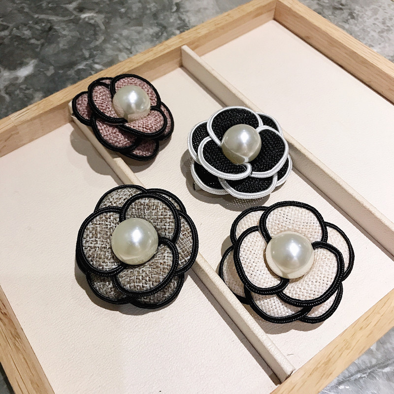 山茶花胸针服装配饰两用发夹