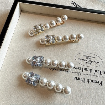 优雅气质少女侧边夹鸭嘴夹一字夹