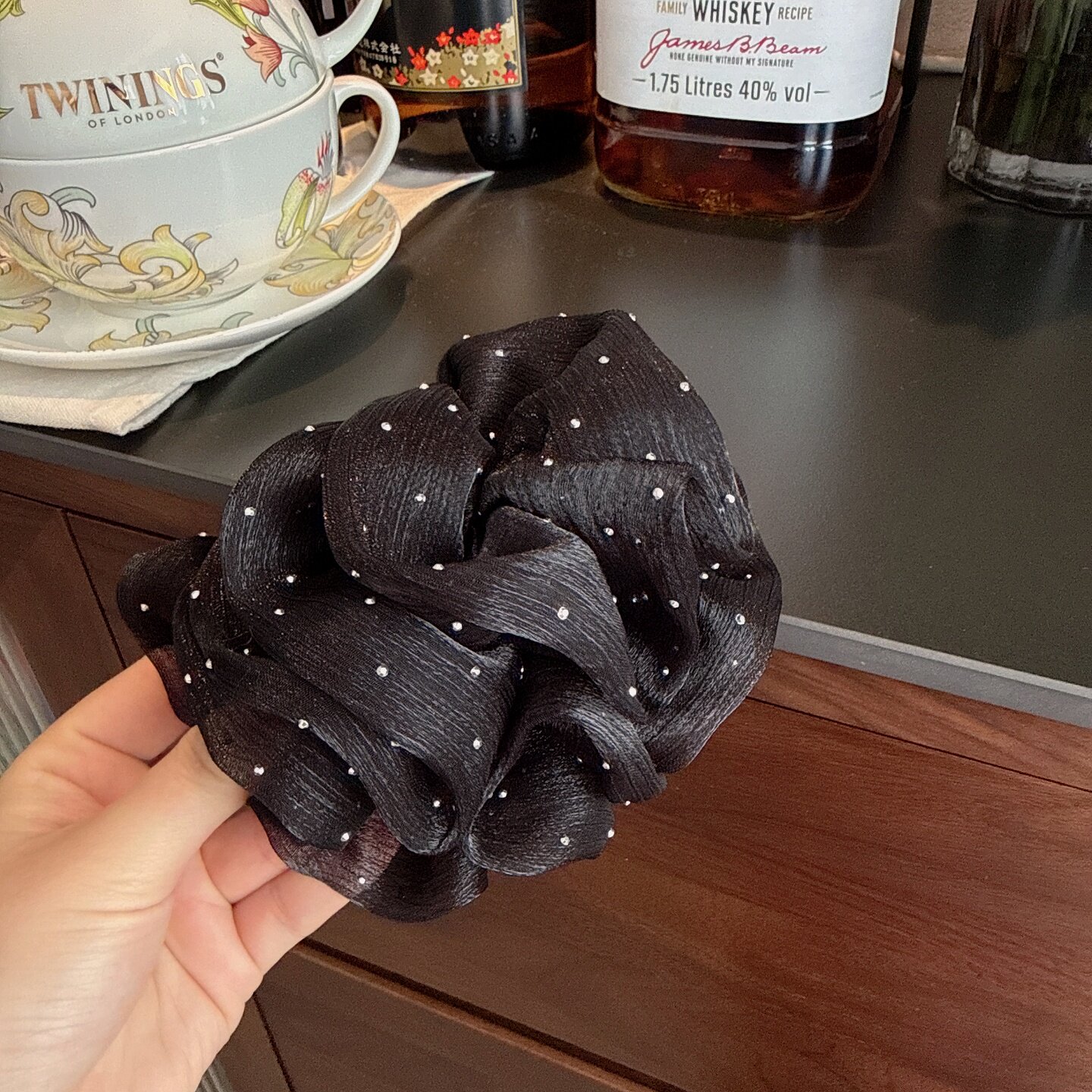 双面网纱云朵泡泡香蕉夹女在逃公主头蝴蝶结发夹后脑勺高马尾头饰