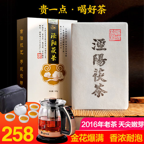 泾阳茯茶2016年老茶陕西特产500g