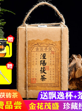 泾阳茯茶陕西特产金花黑茶400g