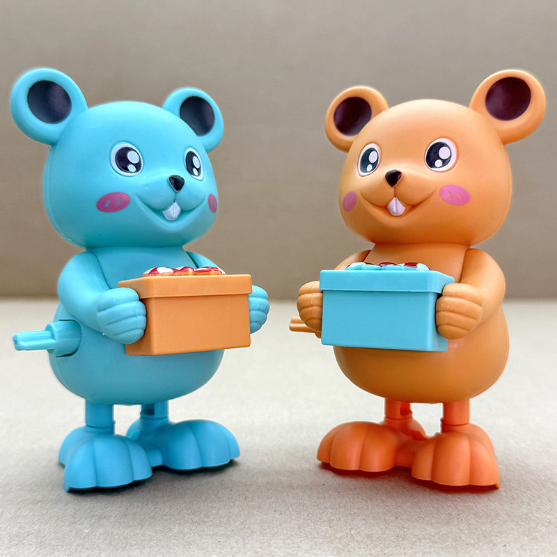 上弦发条玩具蹦跳老鼠仿真动物益智学爬男女孩1-4岁亲子互动