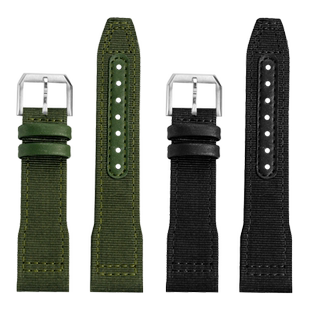 适配IWC万国飞行员 马克十八 喷火战机 葡萄牙系列尼龙帆布手表带