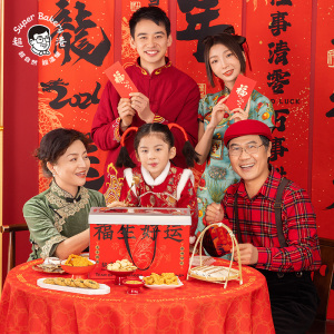 超港福生好运春节礼盒新年年货麻花步步糕桃酥豆干零食糕点组合