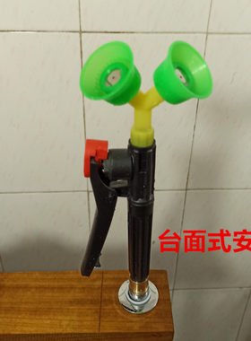 实验室洗眼器单口双口工业用台式移动喷淋紧急壁挂手持喷头抽取式