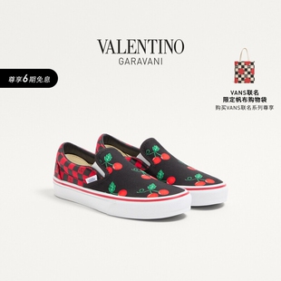 棋盘格和樱桃印花款 VLOGO VANS联名女士运动鞋 华伦天奴与