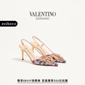 SIGNATURE后系带高跟鞋 礼物 华伦天奴VALENTINO女士VLOGO