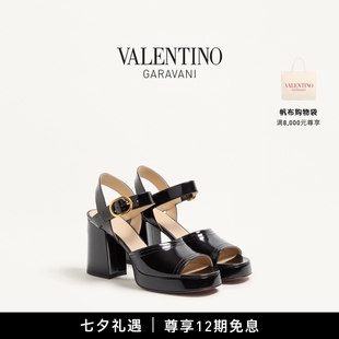 FAWCETTE小牛皮粗跟涼鞋 華倫天奴VALENTINO女士 12期免息
