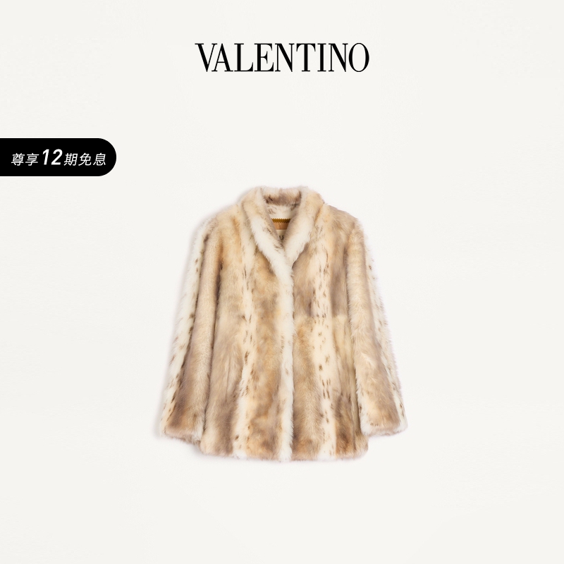 [礼物][12期免息]华伦天奴VALENTINO女士羊毛皮大衣