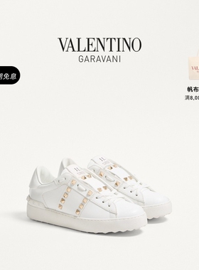 [礼物]华伦天奴VALENTINO女士 ROCKSTUD UNTITLED 小白鞋