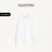 华伦天奴VALENTINO女士棉质府绸衬衫 12期免息 礼物