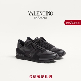 华伦天奴VALENTINO男士 CAMOUFLAGE NOIR ROCKRUNNER运动鞋[礼物]