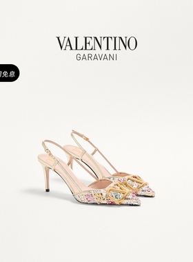 华伦天奴VALENTINO女士 VLOGO SIGNATURE 后系带高跟鞋