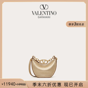 華倫天奴VALENTINO女士 末優(yōu)惠 VLOGO 季 MOON迷你HOBO手袋單肩包