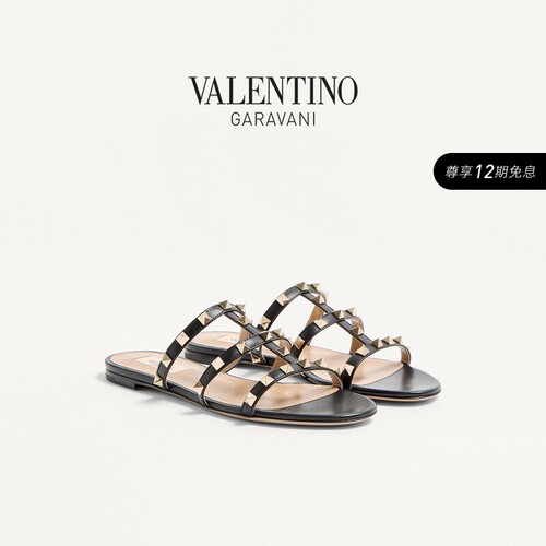 华伦天奴VALENTINO女士铆钉凉鞋