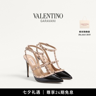 漆皮铆钉高跟鞋 ROCKSTUD 24期免息 凉鞋 华伦天奴VALENTINO女士