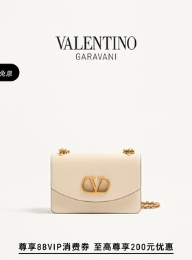 [礼物]华伦天奴VALENTINO女士 VAIN 牛皮革手袋单肩斜挎包