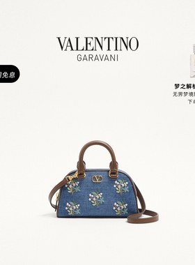 [线上限定]华伦天奴VALENTINO女士VLOGO SIGNATURE迷你保龄球手袋