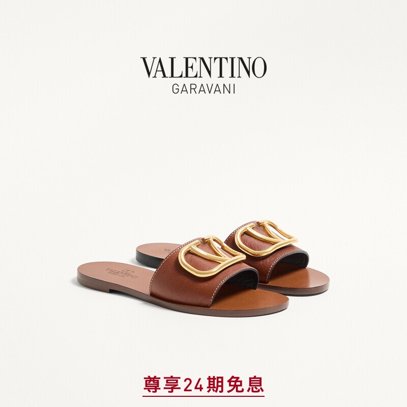 华伦天奴VALENTINO女士 VLOGO SIGNATURE 凉鞋拖鞋[礼物]