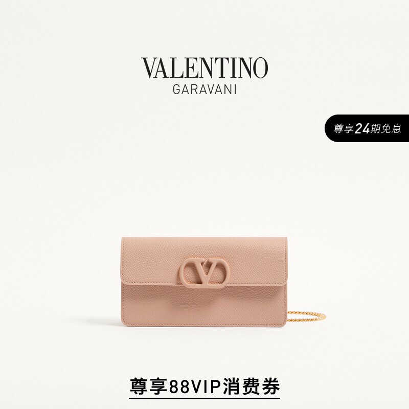 [24期免息]华伦天奴VALENTINO女士 VLOGO SIGNATURE 牛皮革钱包