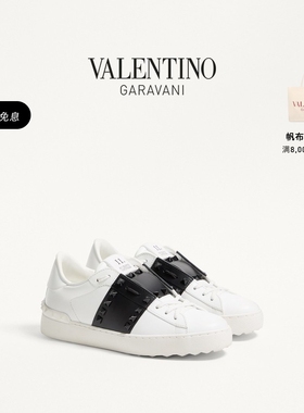 [礼物]华伦天奴VALENTINO女士 ROCKSTUD UNTITLED 小白鞋