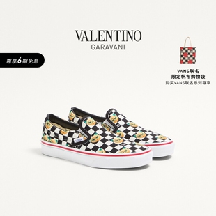 [礼物]华伦天奴与 VANS联名女士运动鞋 VLOGO 棋盘格和猫咪印花款