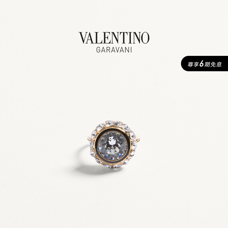 华伦天奴VALENTINO女士 VLOGO SIGNATURE 金属戒指[礼物] - 实物图