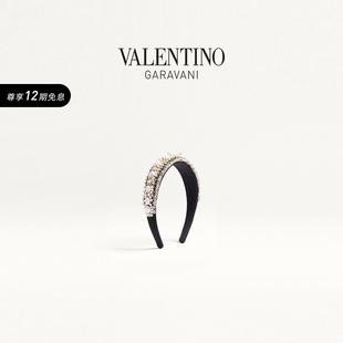 华伦天奴VALENTINO女士羊毛和刺绣发箍 线上限定