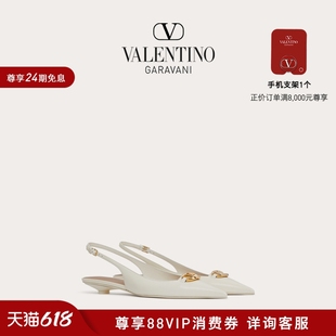 VLOGO 24期免息 华伦天奴VALENTINO女士 小牛皮后系带微跟鞋