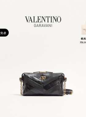 [礼物][24期免息]华伦天奴VALENTINO女士 PANTHEA 小号羊皮革手袋