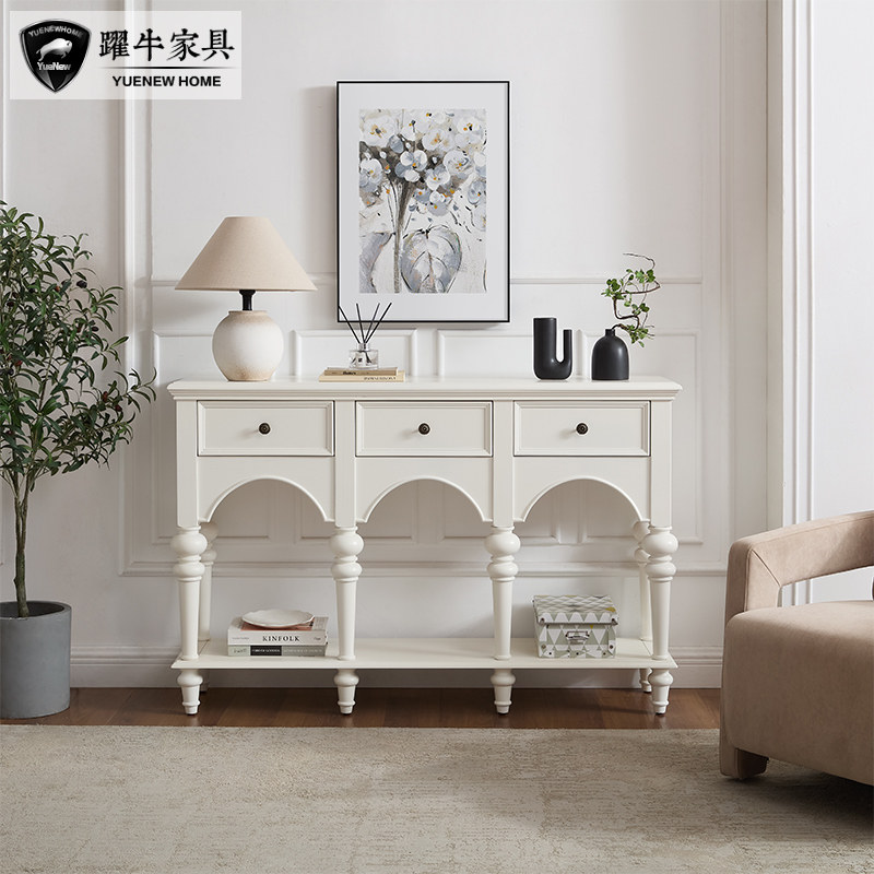 美式实木玄关柜法式轻奢简约复古置物架客厅过道靠墙边柜入户鞋柜,住宅家具,门厅/玄关柜/玄关架,淘宝优惠券,粉丝福利购,淘宝优惠卷