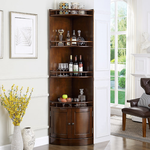 欧式实木三角柜拐角柜美式餐厅