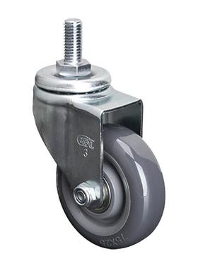 安赛瑞丝杆万向脚轮3英寸耐磨PU低噪音滚轮万向轮承重80kg16213