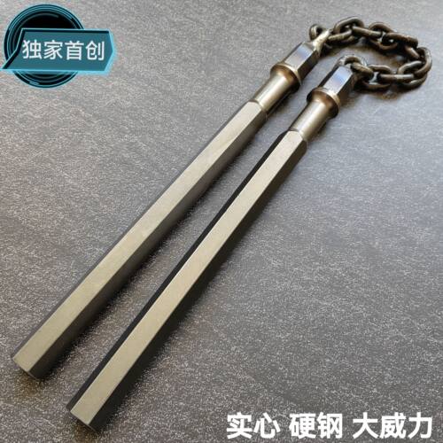 战神双节棍实心纯钢大威力两节棍