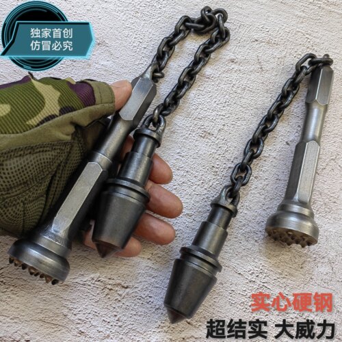 纯钢实心大威力双节棍链子锤连枷