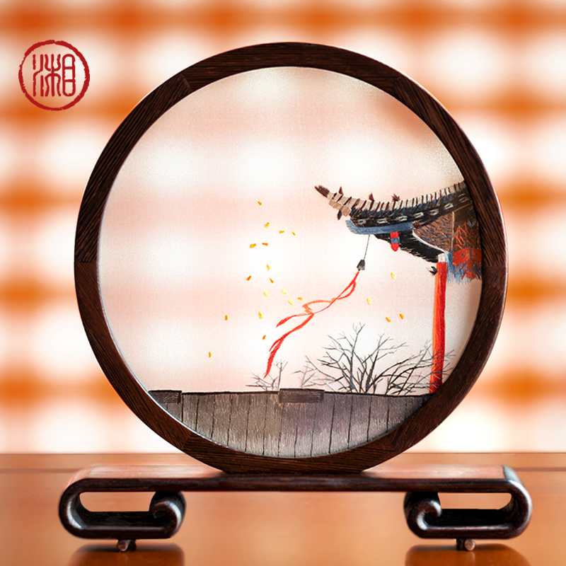 湘传礼湘绣手工刺绣双面绣卧室书房桌台面圆屏摆件新中式艺术礼品在类目 居家布艺, 刺绣套件, 湘绣中 - 来自Buy2taobao.com提供专业的淘宝代购服务