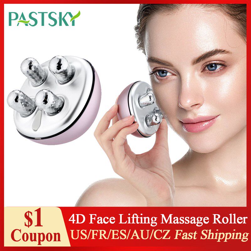 热销4D Face Lifting Massage Roller Microcurrent Facial Lifti