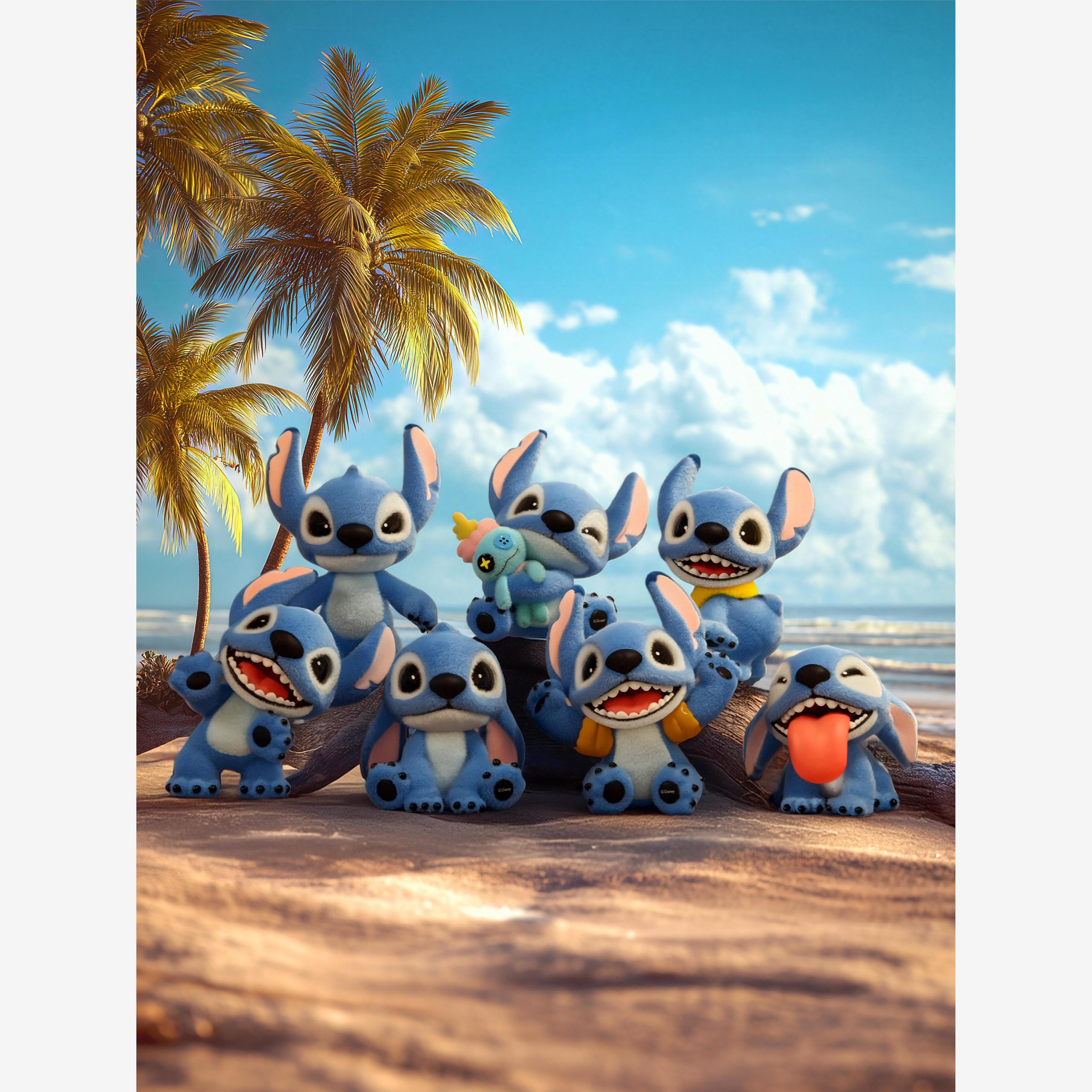 MINISO名创优品迪士尼史迪奇毛毛奇遇系列盲盒植绒公仔女生礼物