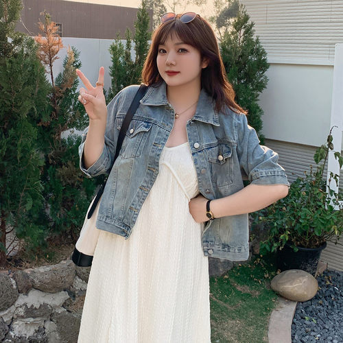 休闲复古耐磨减龄牛仔外套女