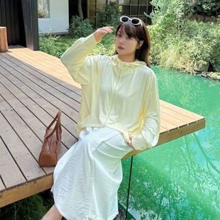 防晒衣宽松休闲感大码 微胖mm轻薄慵懒风防晒服女外套 女装 2025夏装
