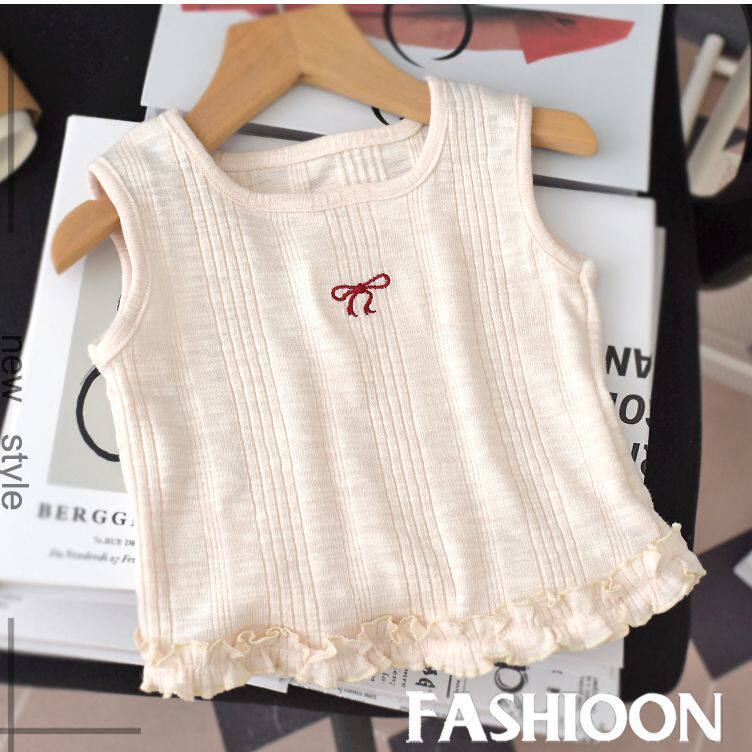 女童背心夏装薄款新款透气洋气女宝宝无袖上衣纯棉外穿t婴儿吊带