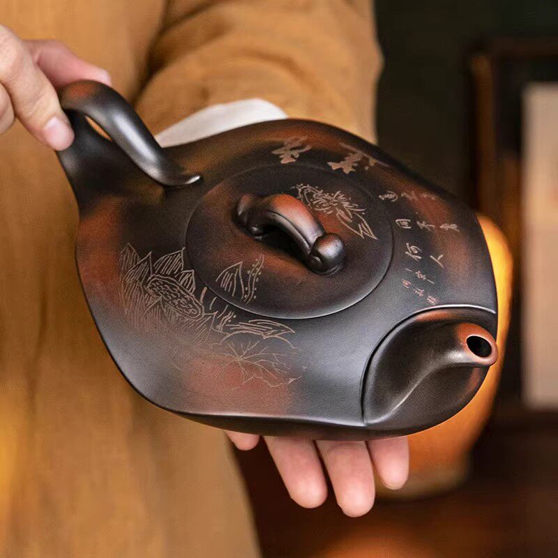 建水紫陶壶全手工紫砂壶