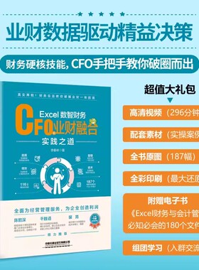 【2023新书】Excel数智财务 CFO的业财融合实践之道 李春林 数据收集整理模型搭建实时刷新与分享可视化呈现全过程数字化解决方案